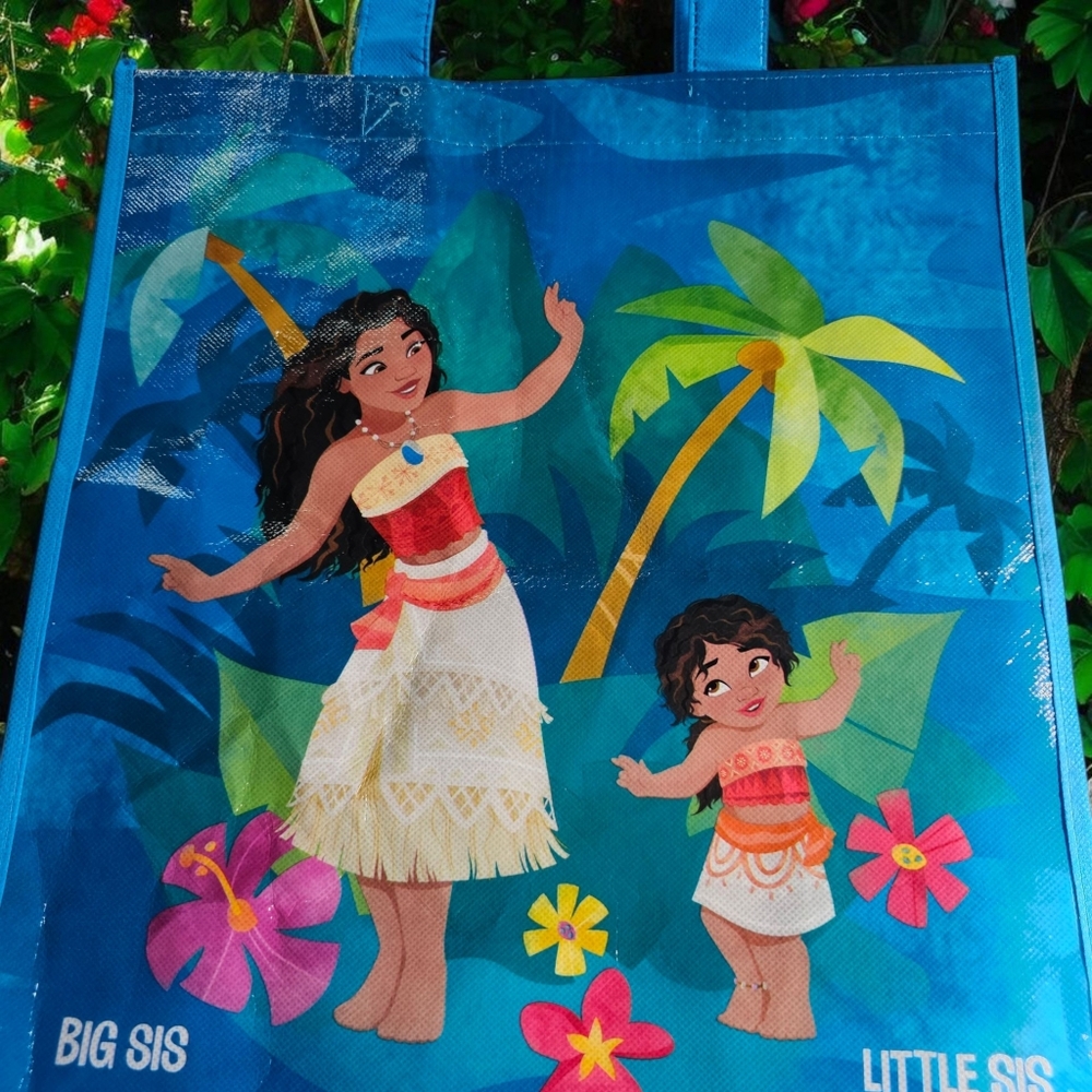 Disney Reusable Tote Bag with Moana and Little Sis Design NWOT